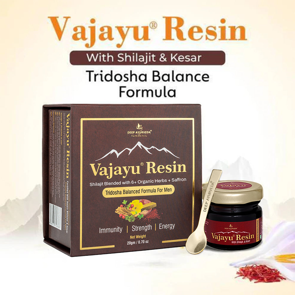 Vajayu® Pure Shilajit Resin for Men With Saffron for Extra Energy, Strength & Improved Stamina-20gm Pack