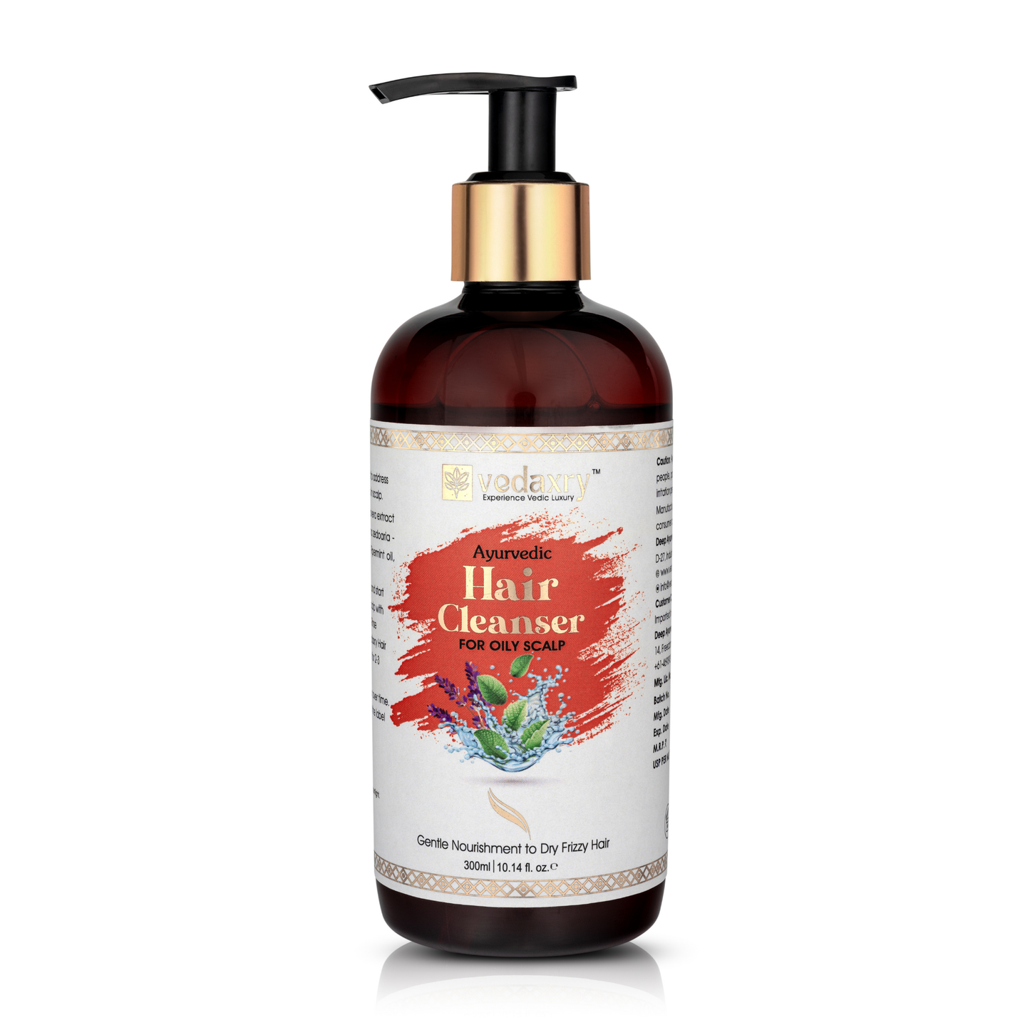 Vedaxry Ayurvedic Hair Care Pack for Oily Scalp |Vedaxry Hair Cleanser-300ml + Ayurvedic  Hair Conditioner 300ml + Ayurvedic Medicated Hair Oil-100ml
