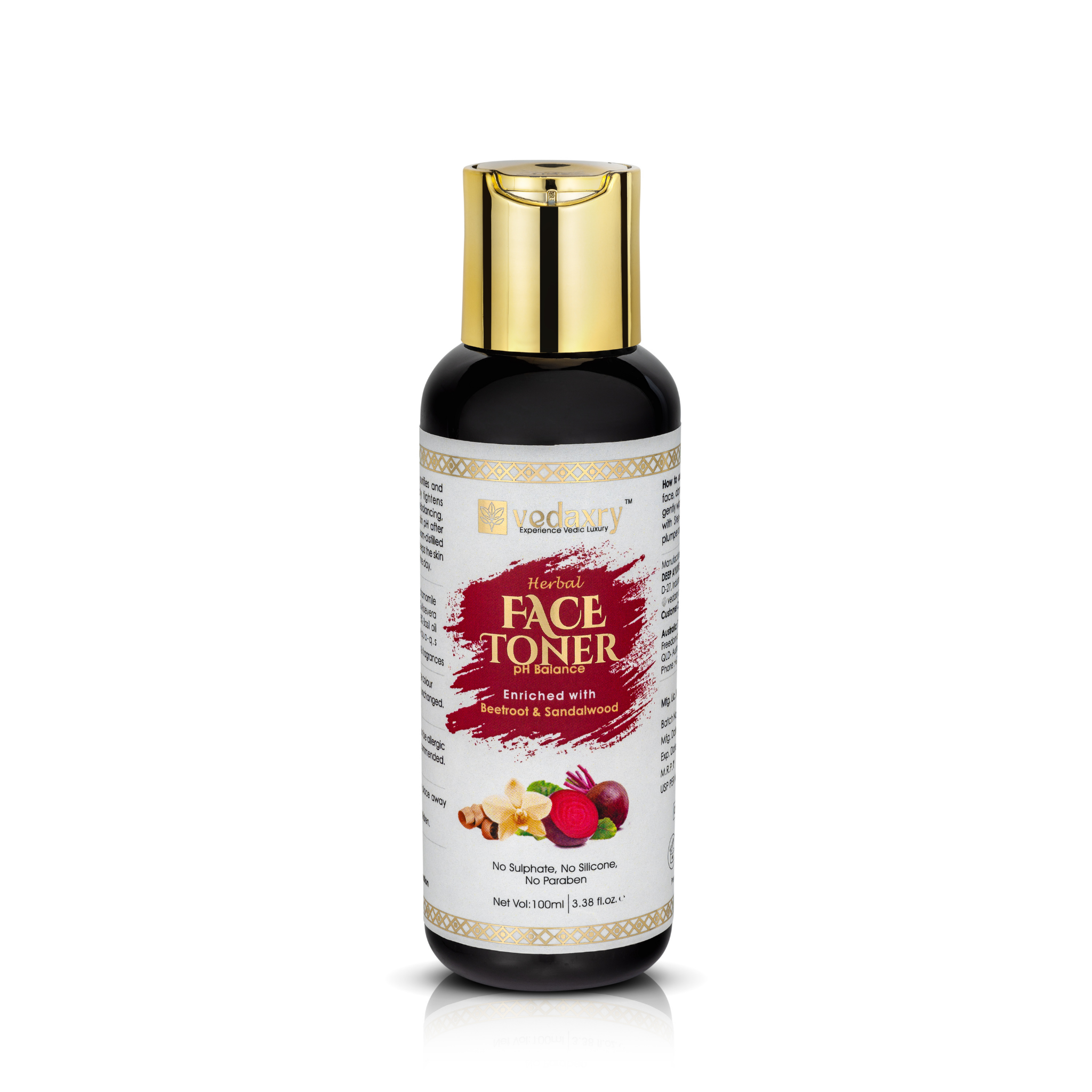 Vedaxry Face Care Pack | Beetroot Based Face Cleanser, Face Toner, Face Serum & Kumkumadi Face Cream